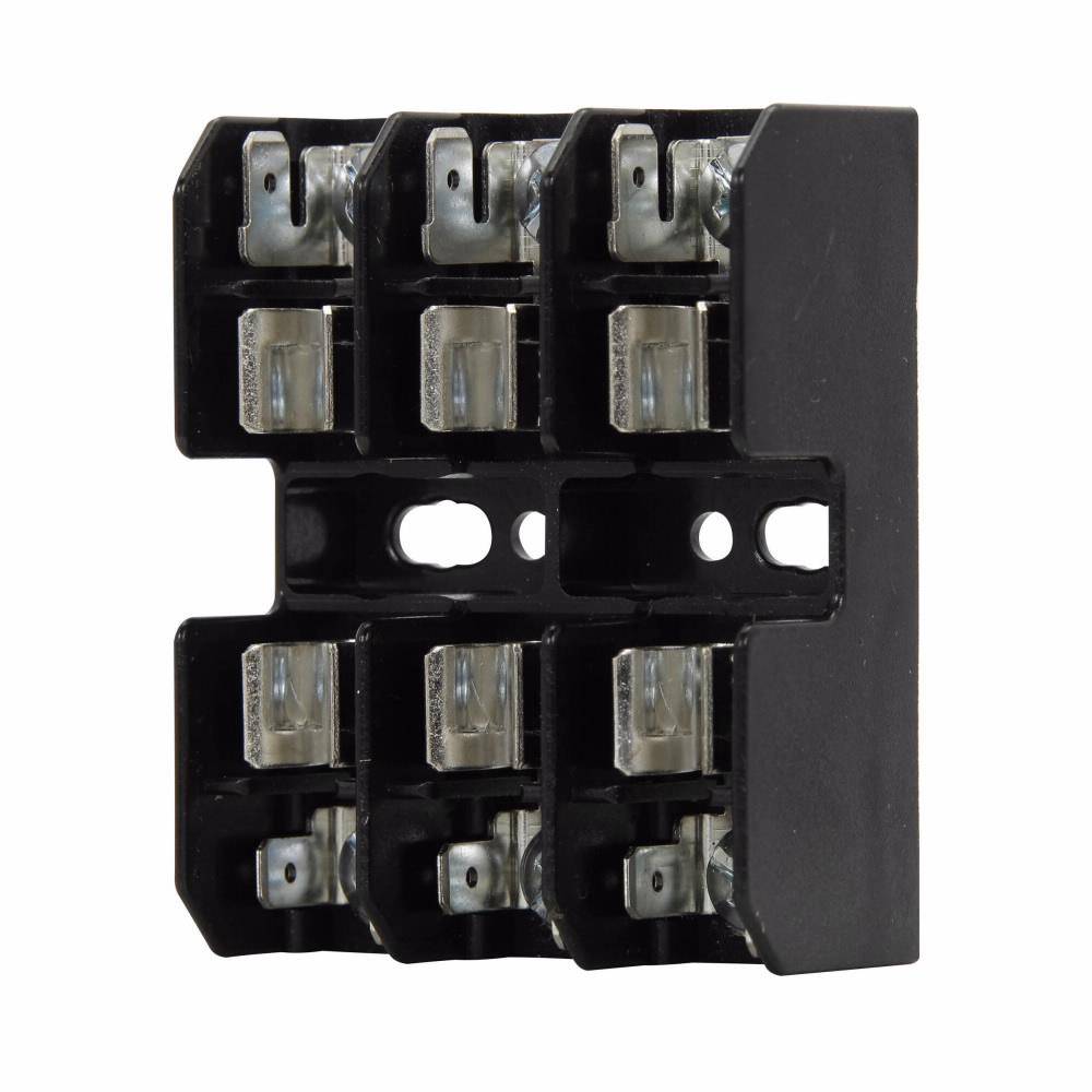 Edison BG3013SQ BG Series Open Style Fuse Block, 600 VAC/VDC, 1 to 20 A, Class: G, 14 to 10 AWG Wire, 3 Poles