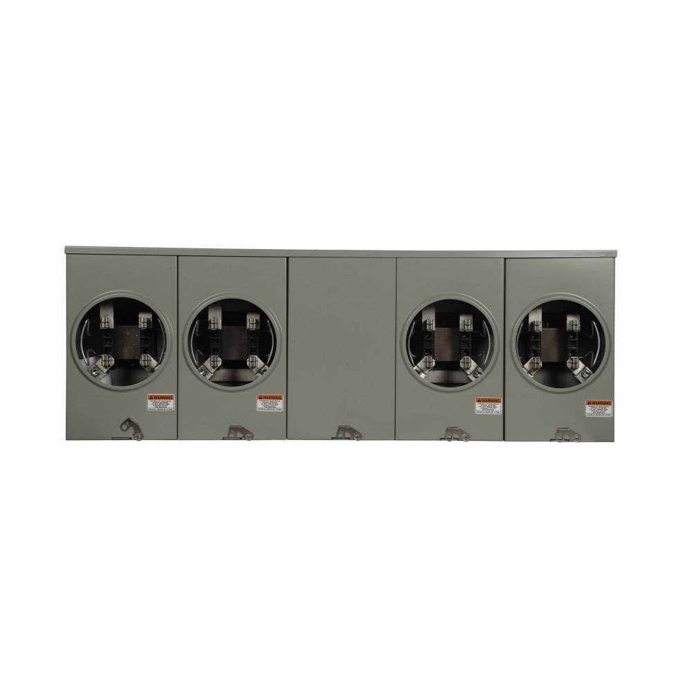 EATON 1004438BCH 4-Position 3-Wire Meter Socket, 600 VAC, 200 A, 1 ph Phase