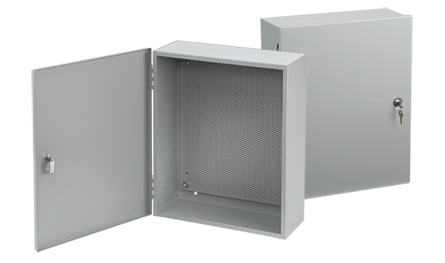 nVent HOFFMAN A12126T1PP A1PP Integrated Panel Enclosure, 12 in L x 12 in W x 6 in D, NEMA 1/IP30 NEMA Rating, Steel