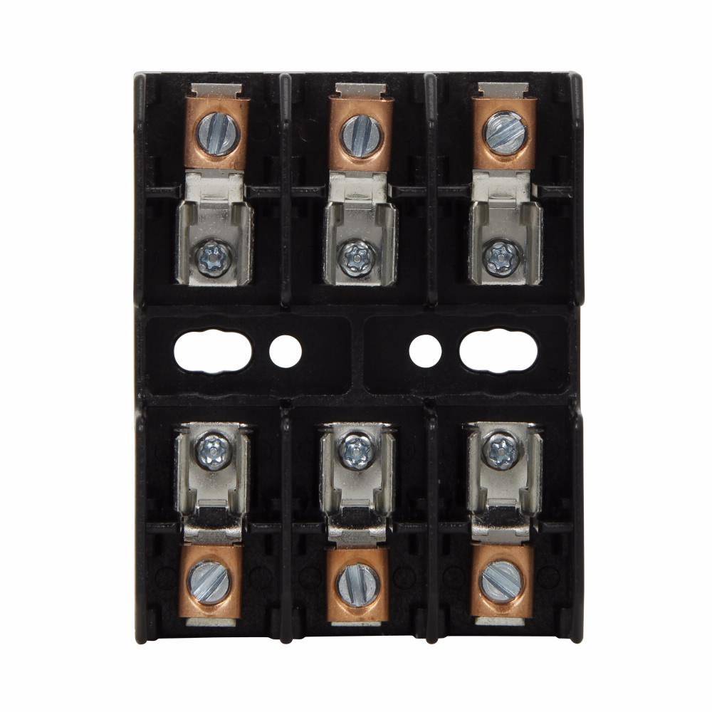 Edison BG3013B Open Style Fuse Block, 600 VAC/VDC, 1 to 15 A, Class: G, 14 to 6 AWG Wire, 3 Poles