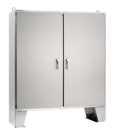 nVent HOFFMAN A74H7218SS6LP3PT A4S3 2-Door Enclosure, 74.06 in L x 72.06 in W x 18.06 in D, NEMA 3/3R/4/4X/12/13/IP66 NEMA Rating, 316 Stainless Steel