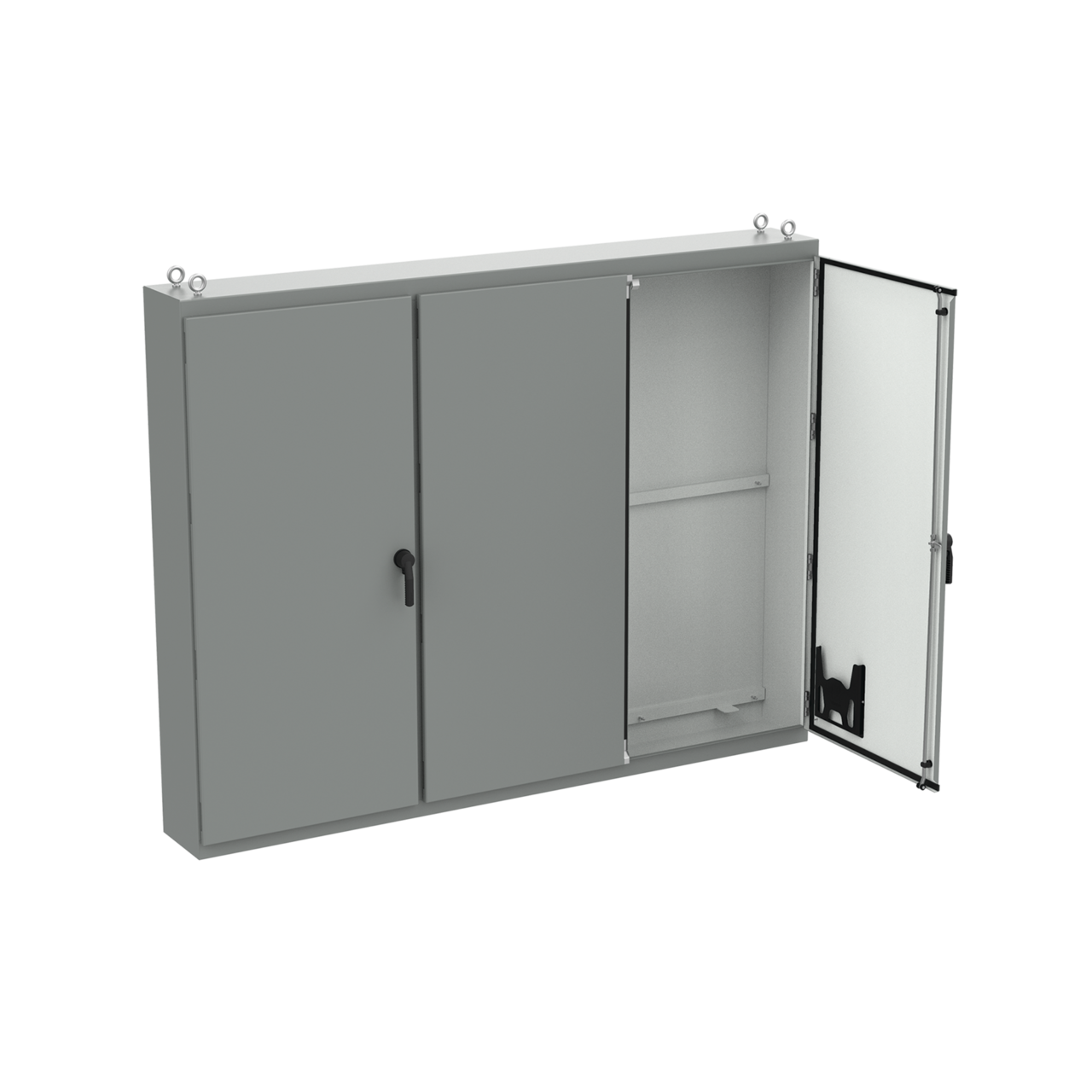 nVent HOFFMAN A86M3ELP A27 3-Door Enclosure, 86.12 in L x 112 in W x 14.12 in D, NEMA 12/IP55 NEMA Rating, Steel