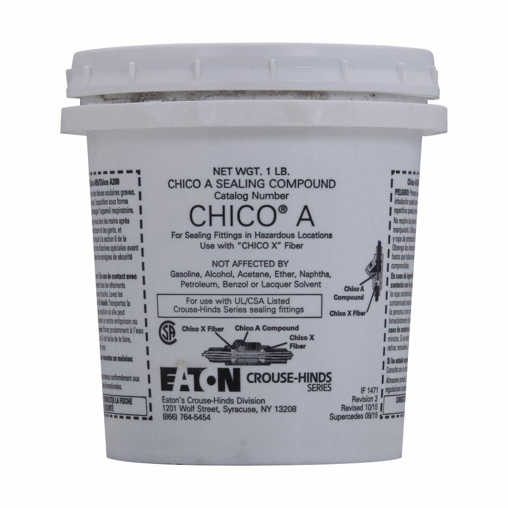 EATON Crouse-Hinds Chico® A CHICO A4 Explosionproof Sealing Compound, 1 lb Can, Light Gray