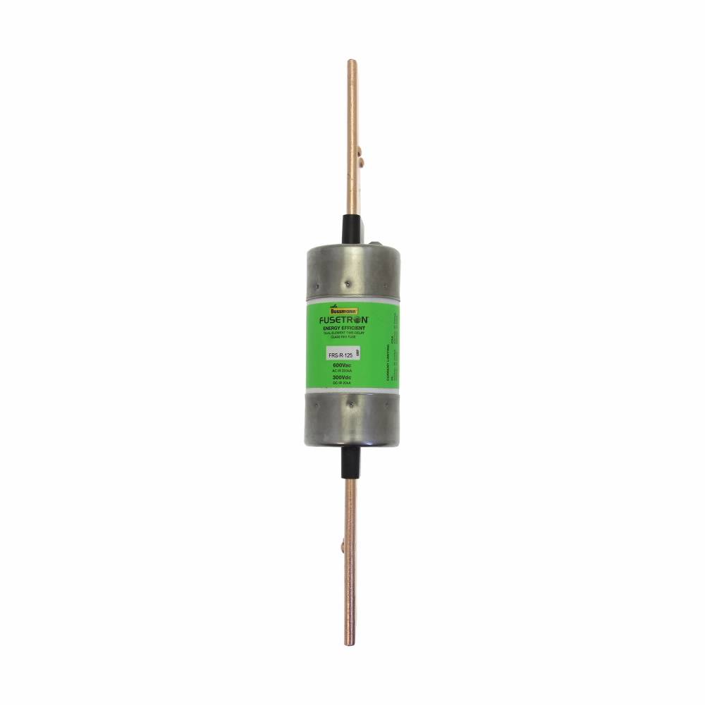 Bussmann Fusetron™ FRS-R-125 Advanced Protection Current Limiting Energy Efficient Low Voltage Time Delay Fuse, 125 A, 600 VAC/300 VDC, 20/200 kA Interrupt, RK5 Class, Cartridge Body