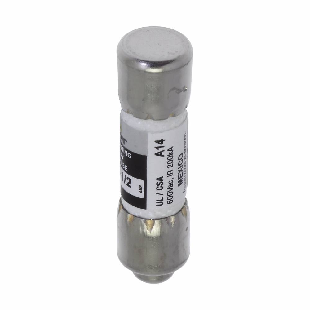 Bussmann CC-Tron® FNQ-R-1-1/2 Time Delay Fuse, 1.5 A, 600 V, 200 kA Interrupt, CC Class, Cylindrical Body
