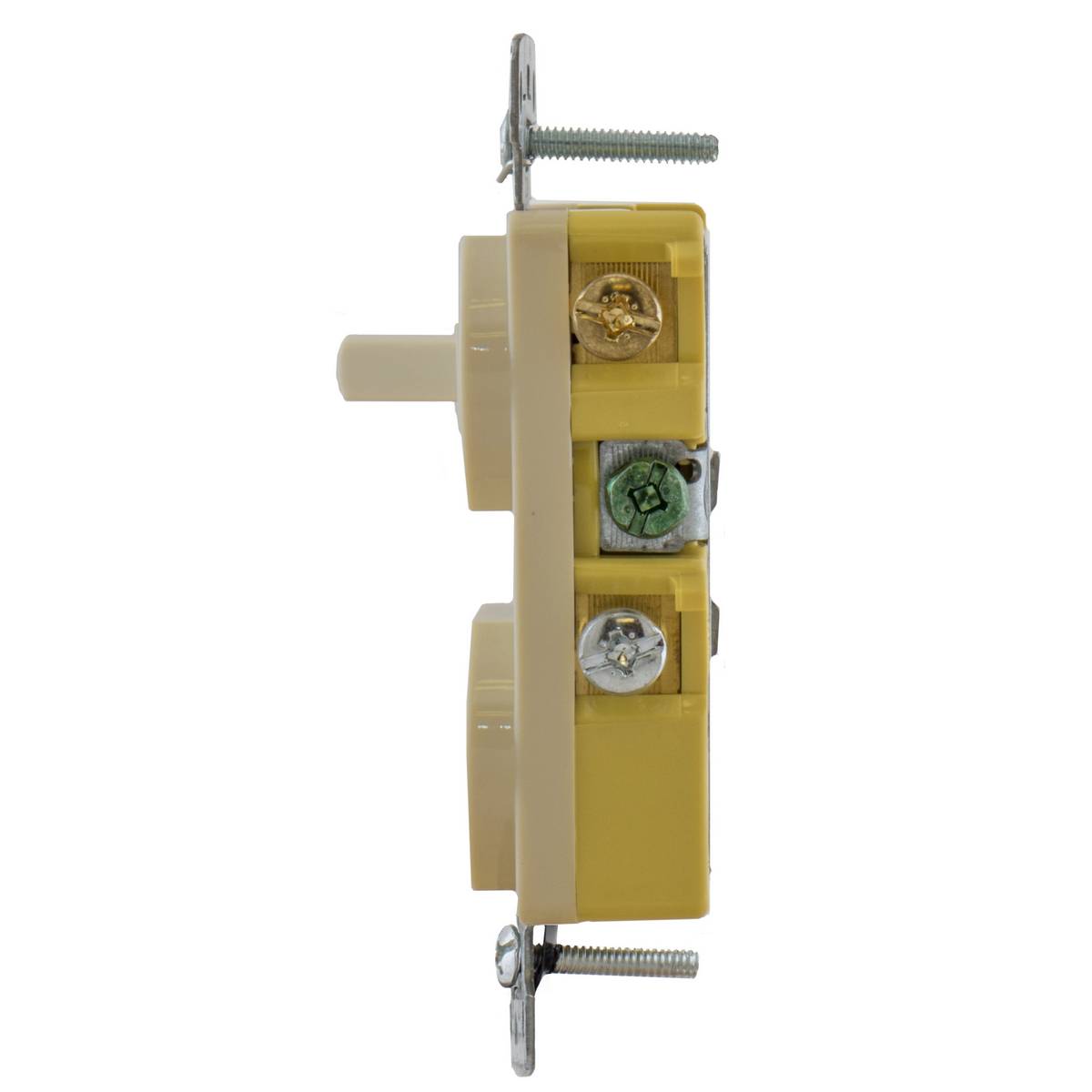 Wiring Device-Kellems RC108ITR Traditional 2-Position Tamper-Resistant Standard Self-Grounding Combination Switch and Receptacle, Electrical Ratings: 15 A at 120/125 VAC, 1 Poles, 3 Wires, Snap Switch Reset
