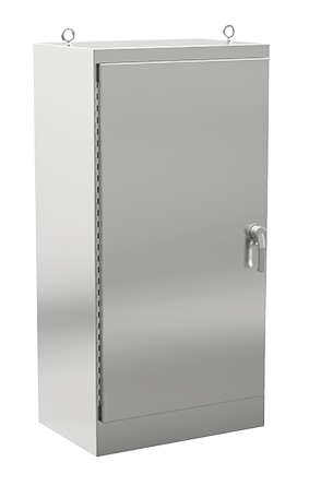 nVent HOFFMAN A602418SSFSN4 A30S4 1-Door Single Access Enclosure, 60.06 in L x 24.06 in W x 18.06 in D, NEMA 4X/IP66 NEMA Rating, 304 Stainless Steel