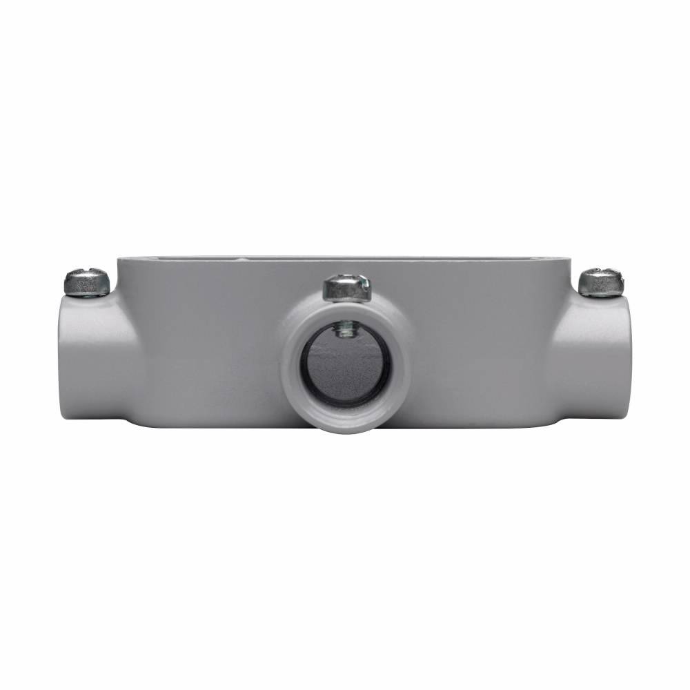 EATON Crouse-Hinds Condulet® SnapPack™ T15 CGN Type T Conduit Outlet Body With Cover and Neoprene Gasket, 1/2 in Hub, 5 Form, 4.35 cu-in Capacity, Die Cast Copper-Free Aluminum, Epoxy Powder Coated