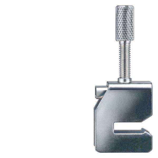 Siemens 8WH91300LA00 Shield Terminal, For Use With 8WH ALPHA FIX Terminal Block, 35 mm DIN Rail Mount, Screw Connection, 12 mm Spacing Contact, 3 to 8 mm Dia Terminal, Metal, Gray