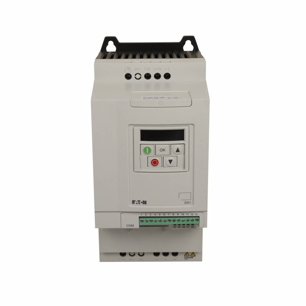 EATON PowerXL® DA1-32024FB-A20C 3-Phase Adjustable Compact AC Variable Frequency Drive, 200 to 240 VAC, 24 A, 7-1/2 hp, 5.16 in W x 8.03 in D