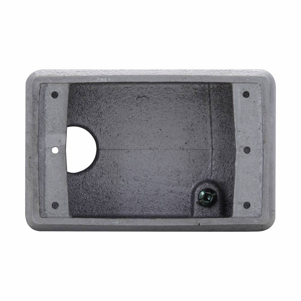 EATON Crouse-Hinds Condulet® FDA2 Type FDA 1-Entry Back Feed Deep Conduit Device Box, Feraloy® Iron Alloy, 1 Gang, 2-3/4 in W x 3-9/16 in D x 4-9/32 in H