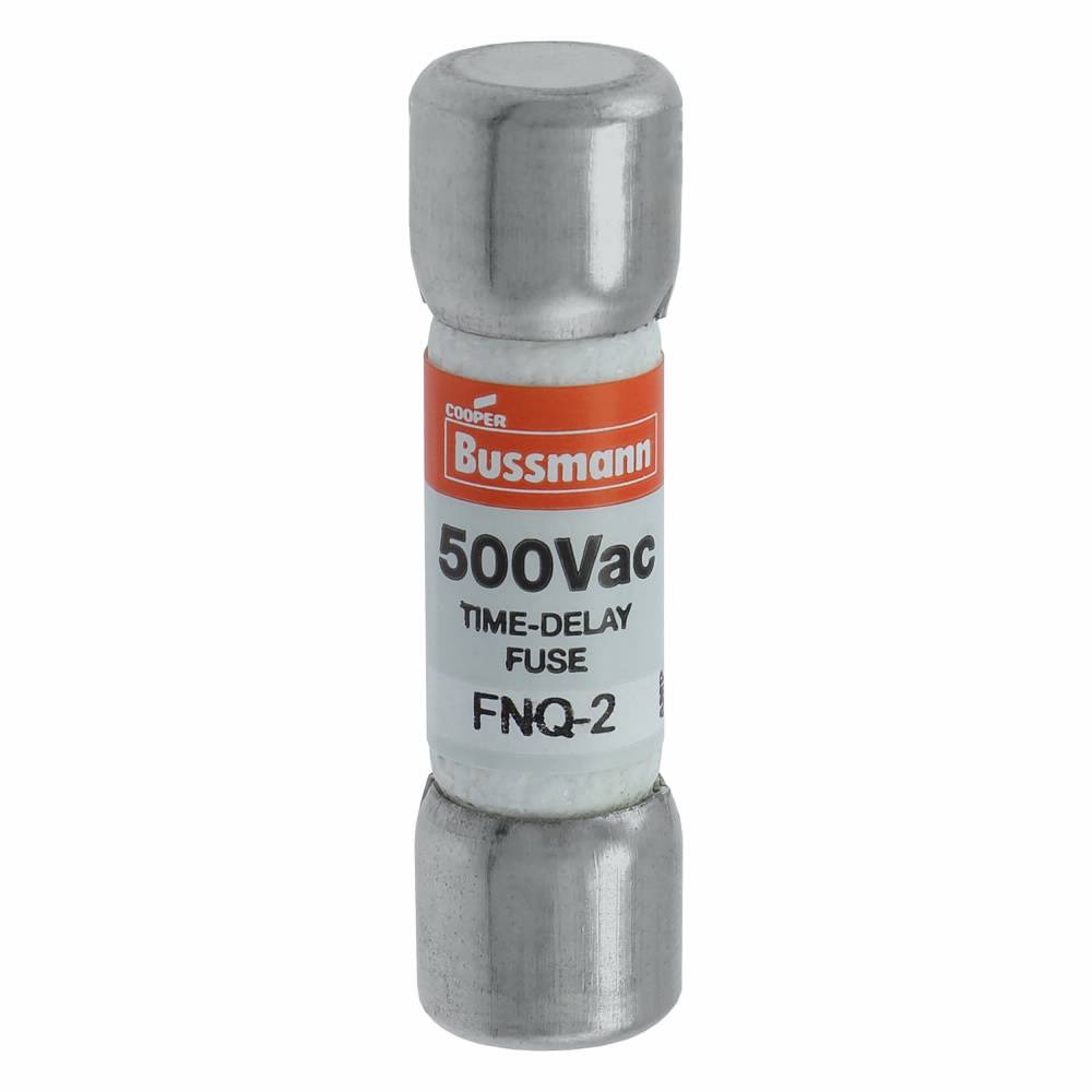 Bussmann Tron® FNQ-2 Time Delay Fuse, 2 A, 500 VAC, 10 kAIC Interrupt, Class: Supplemental, Cartridge Body