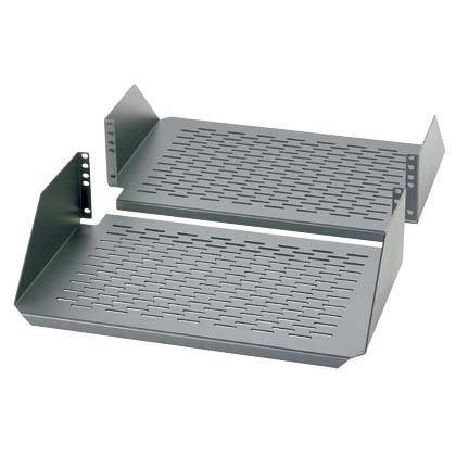 Panduit® SRM19CMV3 2-Post Cantilevered Rack Mount Shelf, 5.23 in H x 19.24 in W x 24.9 in D, 3U Rack, Aluminum