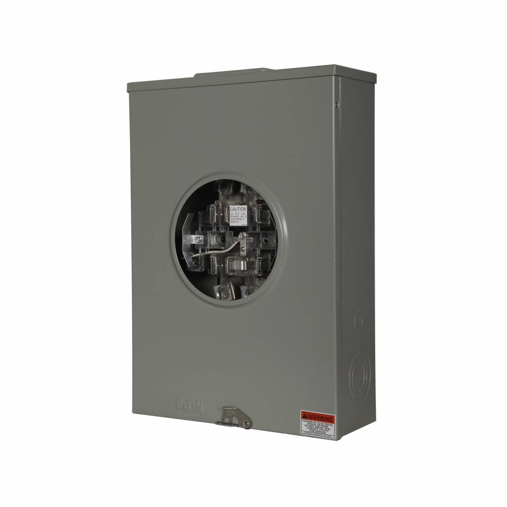 EATON 1008801EXCH 1-Position 3-Wire Lever Bypass Meter Socket, 600 VAC, 200 A, 1 ph Phase
