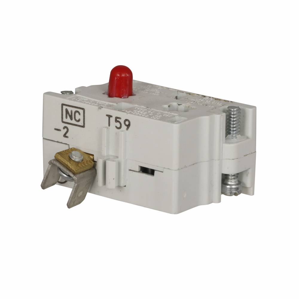 EATON 10250T59 Heavy Duty Standard Contact Block, 30.5 mm, 1NC Contact, 10 A at 600 VAC, 5 A at 250 VDC Contact, Silver Contact, Gray