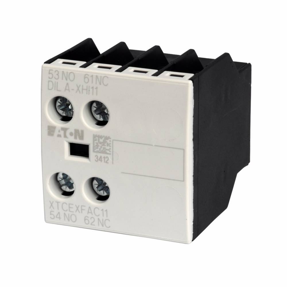 EATON XTCEXFARC11 2-Pole Electronic Auxiliary Contact, 500 VAC, 1.5 to 6 A, 2 Contacts