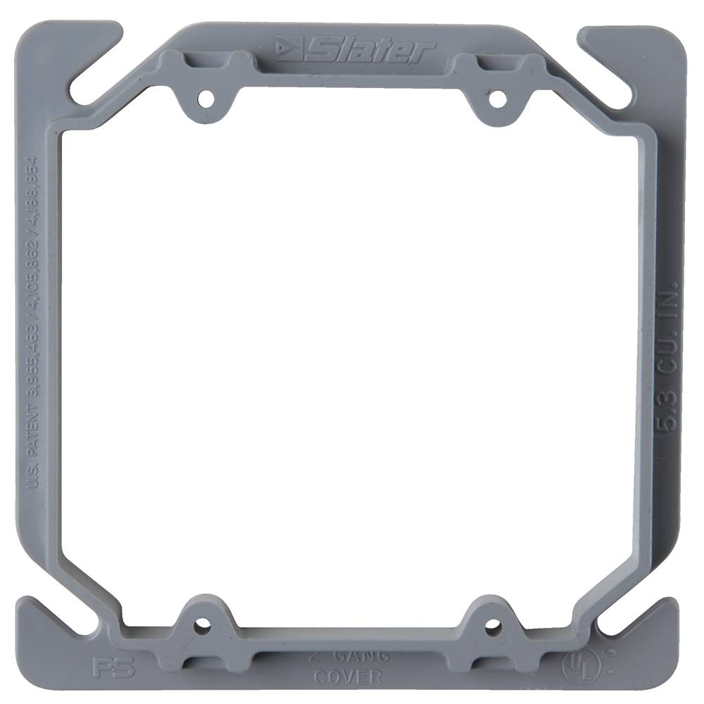 Pass & Seymour® RC-2 Slater Box Cover, 4-1/4 in L x 4-1/4 in W x 3/8 in D, Plastic