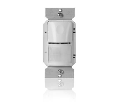 WattStopper® WS250W Dual Voltage Wall Switch Occupancy Sensor, 120/277 VAC, Passive Infrared Sensor, 35 x 30 ft Major Motion, 20 x 15 ft Minor Motion Coverage, Wall Mount