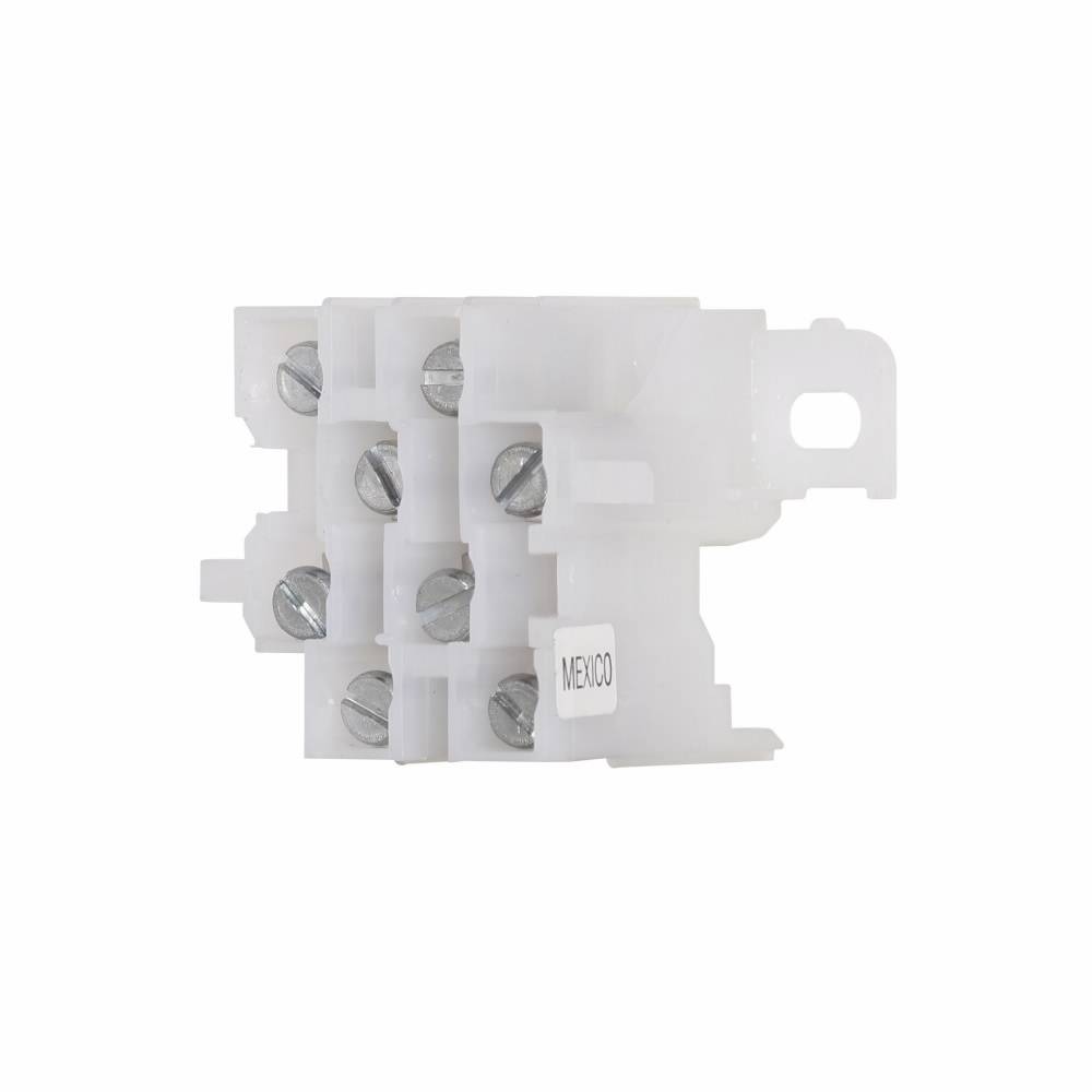 EATON TBBT4 NEMA Modular Miniature Terminal Block With Tang Clamping Collar, 600 V, 30 A, 22 to 10 AWG Wire, 4 Poles, Base Mount