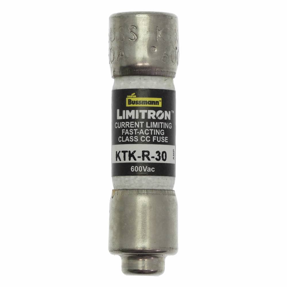 Bussmann Limitron™ BK/KTK-R-1/2 Current Limiting Fast Acting Low Voltage Fuse, 500 mA, 600 V, 200 kAIC Interrupt, CC Class, Cartridge Body