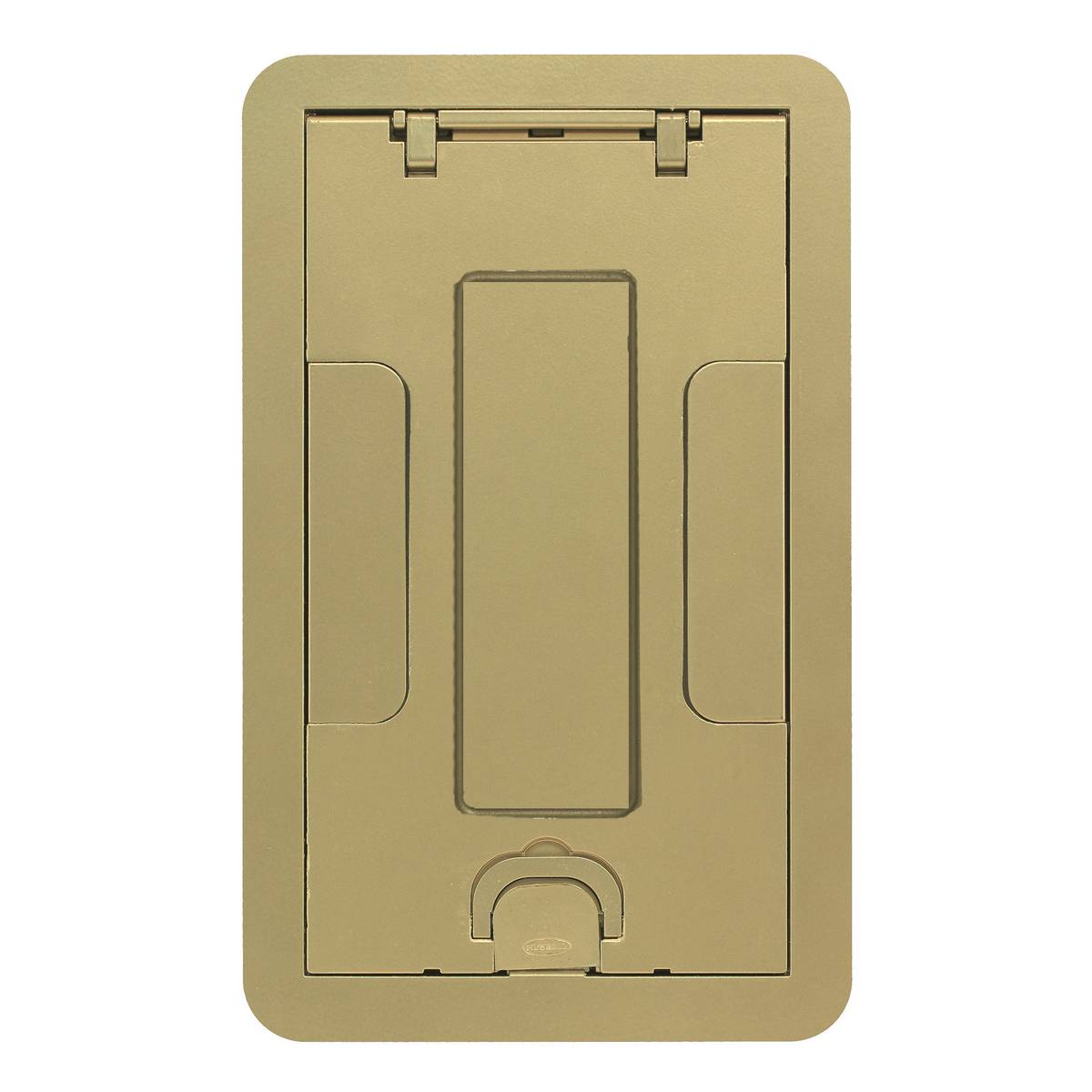 Wiring Device-Kellems 24GCCVRBRSC Recessed Surface Style Standard Floor Box Cover, 11.69 in L x 7.19 in W, Cast Aluminum