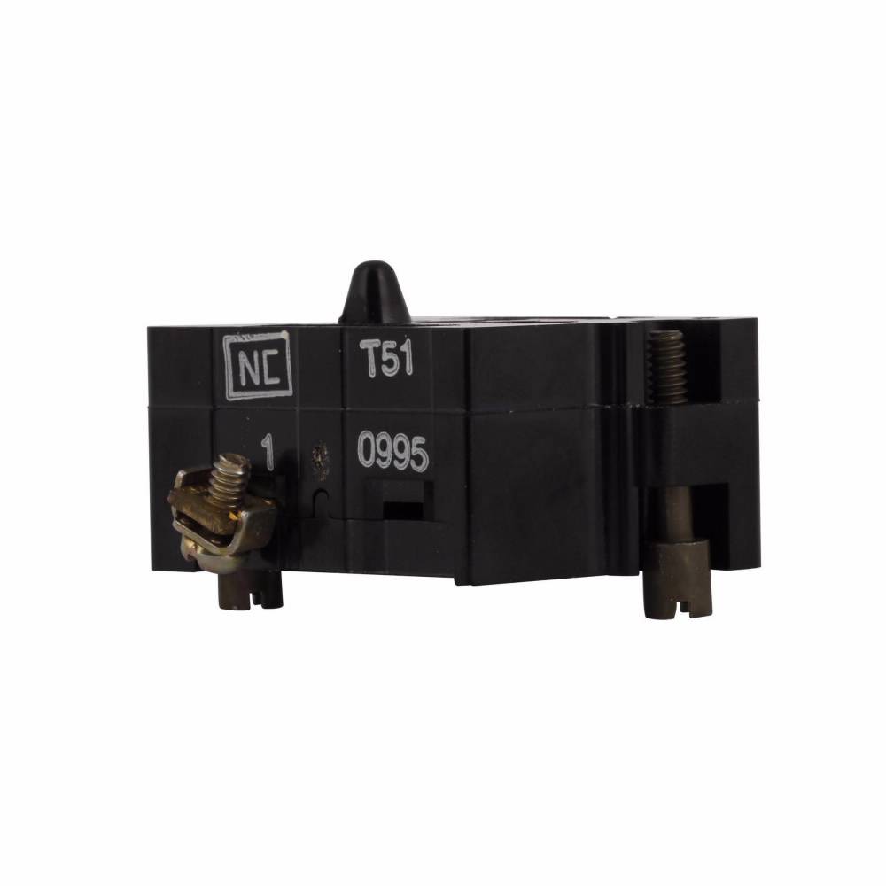 EATON 10250T51EP Heavy Duty Logic Level Oil/Watertight Contact Block, 30.5 mm, 1NC Contact, 0.5 A at 120 VAC/VDC Contact, Palladium Contact, Gray