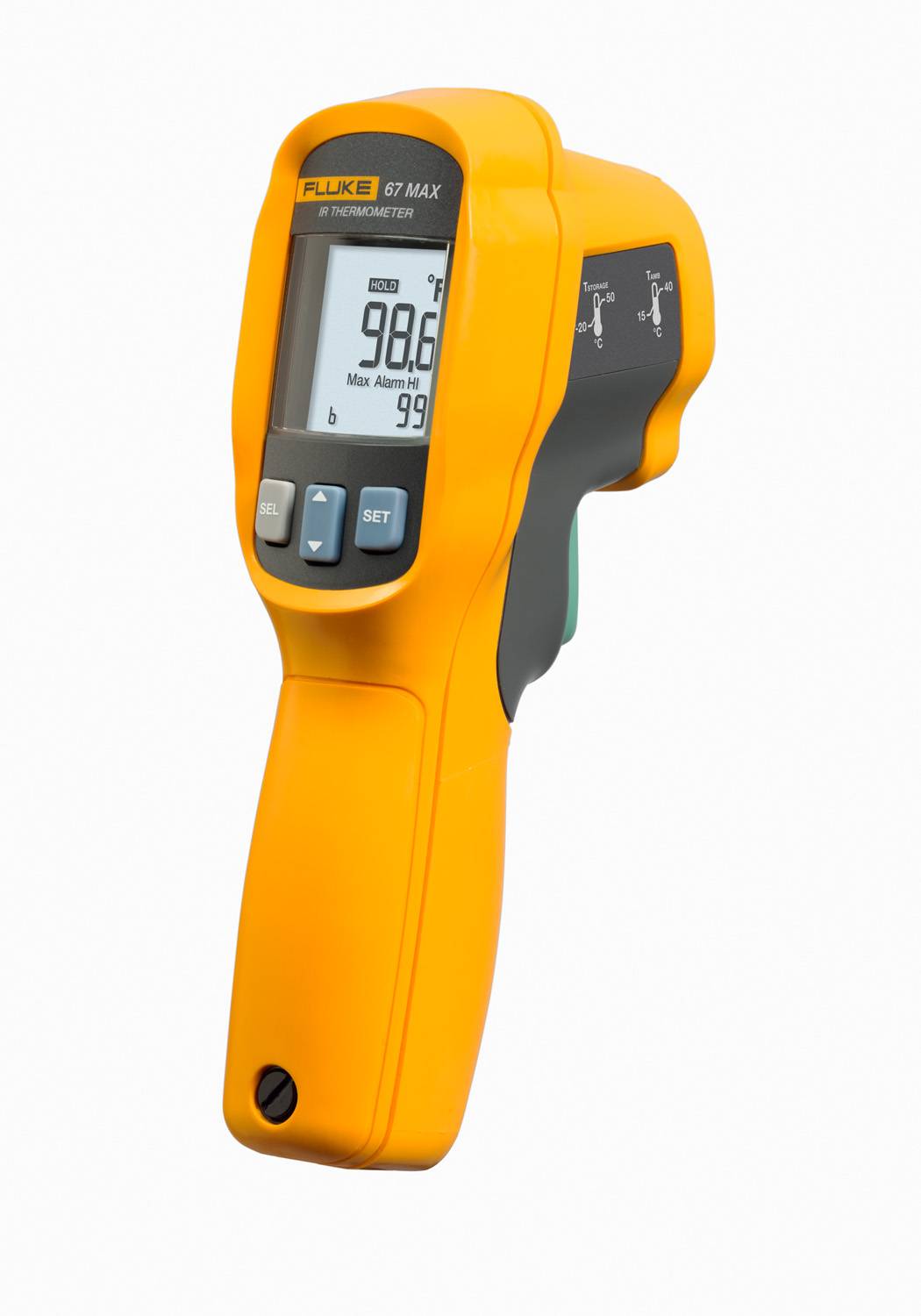 Fluke® FLUKE-67 MAX/AM Clinical Infrared Thermometer, 71.6 to 109.4 deg F, +/- 0.5 deg F Accuracy, 0.98, AA Battery