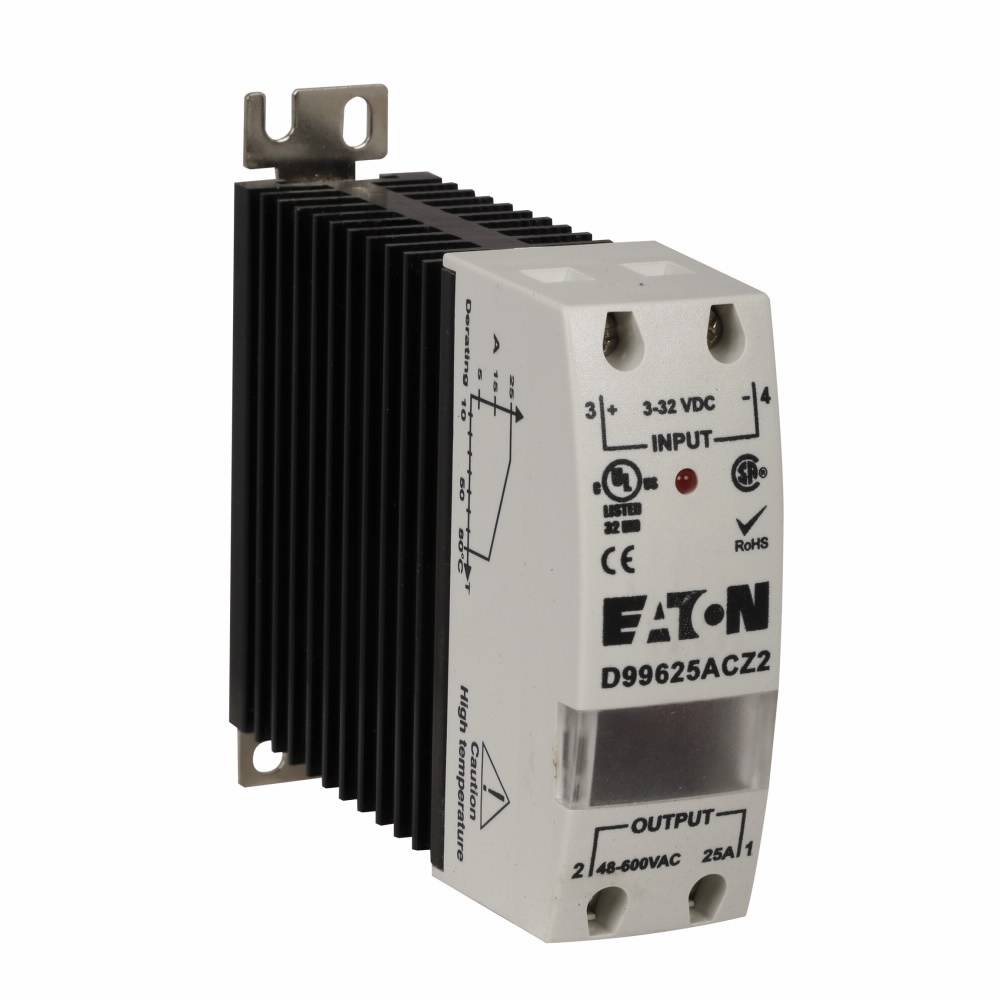 EATON D99210ACZ1 D99 Series Zero Cross Switch Solid State Relay, 10 A, 1NO-SPST Contact
