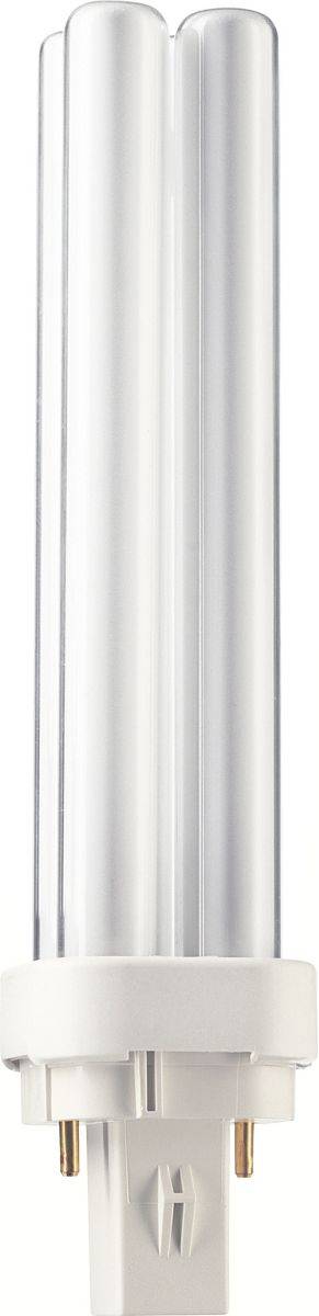 Philips ALTO® 383166 Cluster Non-Dimmable Non-Integrated Linear Compact Fluorescent Lamp, 18 W, G24d-2 Bi-Pin Linear CFL Lamp, PL-C Shape, 1250 Lumens