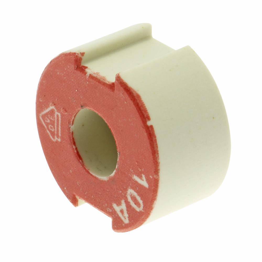Edison 10GD27 Screw Cap Gauge Piece, For Use With DII Size 500 V Type D and D0 Diazed Fuse Links and E27 Size Type D and D0 Fuse Bases, 10 A, Red