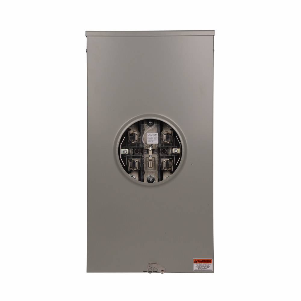 EATON 1008632ECH 1-Position 3-Wire Lever Bypass Meter Socket, 600 VAC, 200 A, 1/3 ph Phase