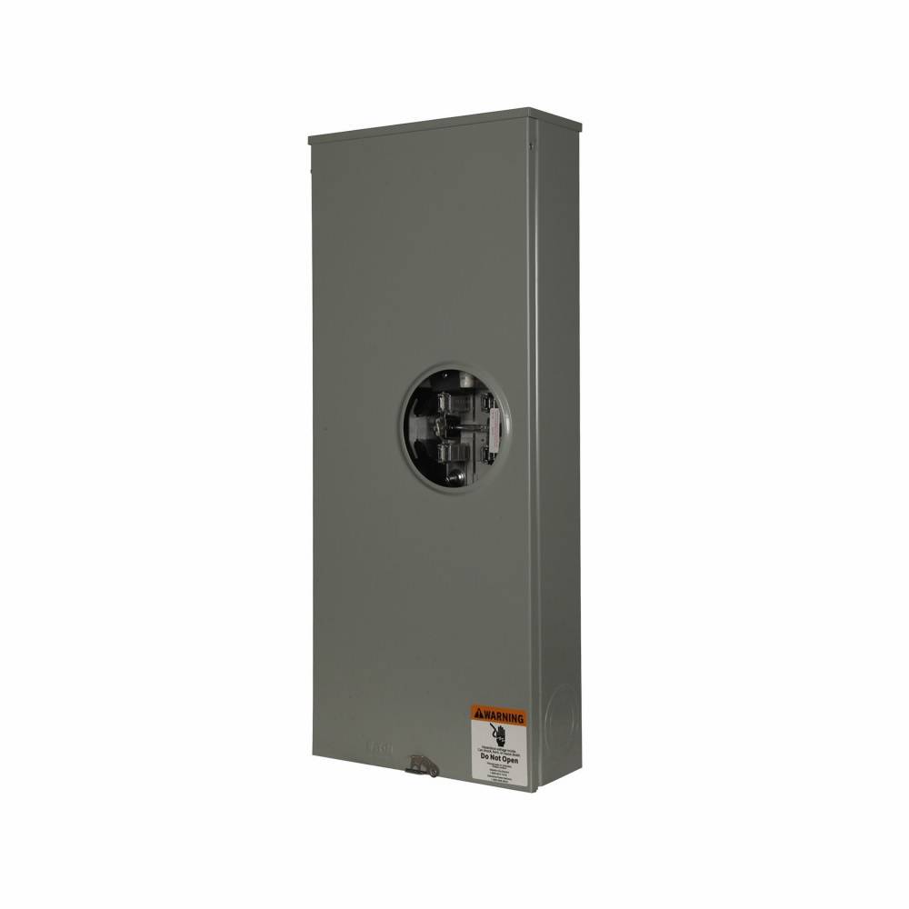 EATON Cutler-Hammer 1009444CH 3-Wire 1-Position Single Meter Socket With 14 to 2 AWG Copper Grounding Connector and Lever Bypass, 600 VAC, 320 A, 1 Phase