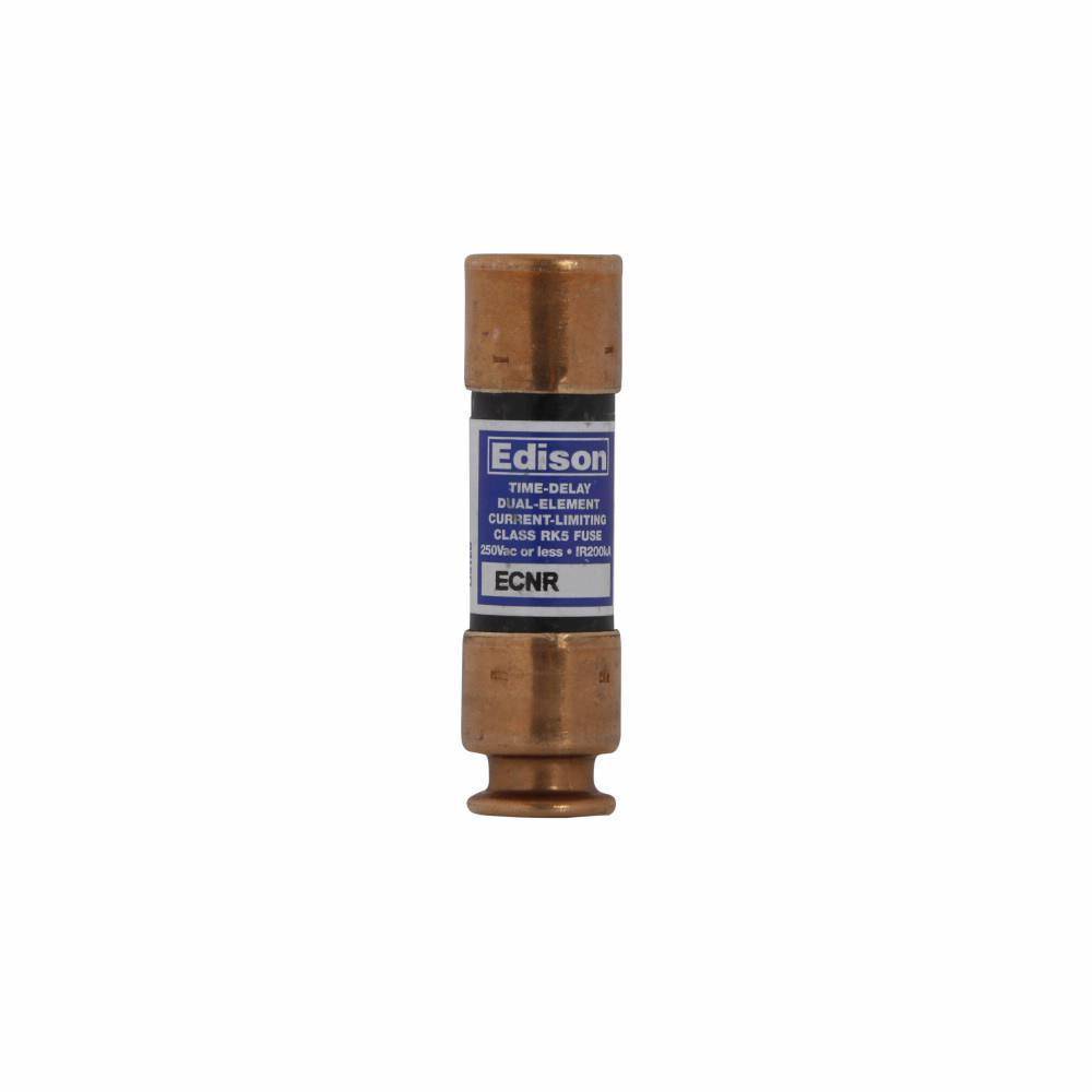 Edison ECNR.1 ECNR Current Limiting Time Delay Fuse, 0.1 A, 250 VAC/125 VDC, 200 kAIC Interrupt, Class: RK5