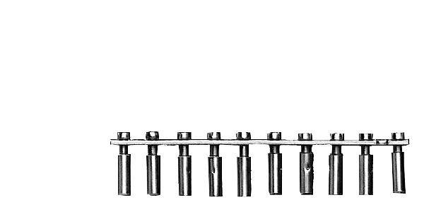 Siemens 8WA1838 8WA1 Terminal Block Bar Back Tier, Screw Mounting Construction, 10 Poles, Metal