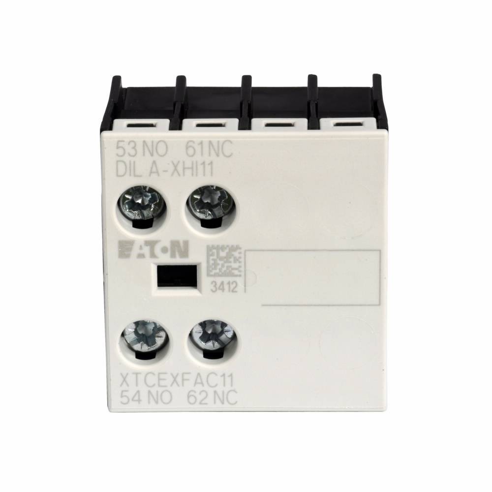 EATON XTCEXFARC11 2-Pole Electronic Auxiliary Contact, 500 VAC, 1.5 to 6 A, 2 Contacts
