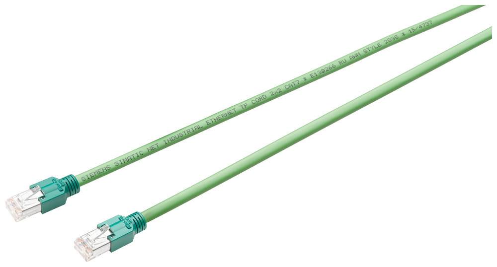 Siemens 6XV18502GH60 Cat 5 Pre-Assembled Patch Cable, 80 VAC, (4) 0.15, 0.98 sq-mm Braided Tin Plated Copper Conductor, 6 m L