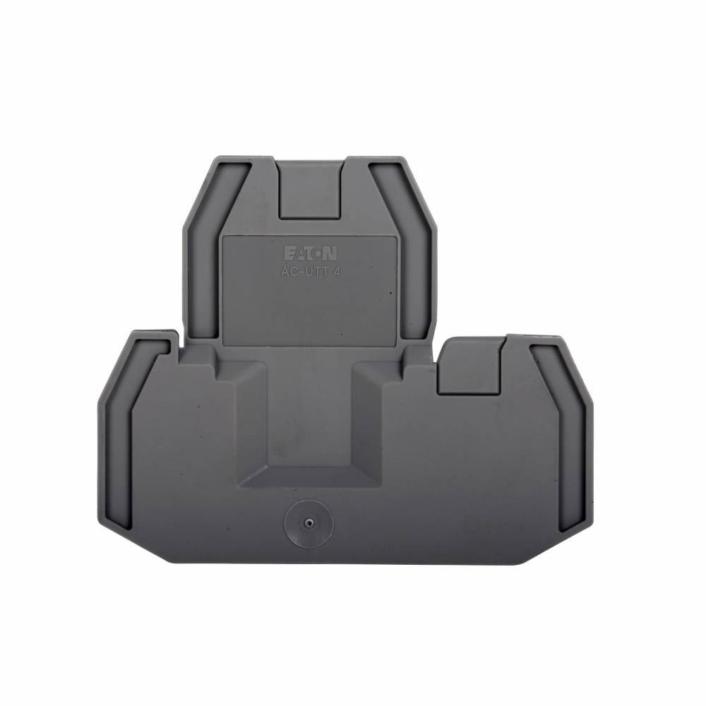 EATON XBACUTT4 1-Tier Feed-Through Terminal Block End Cover, For Use With XBUTT4 and XBUTT4PE Terminal Block, Polyamide, Gray