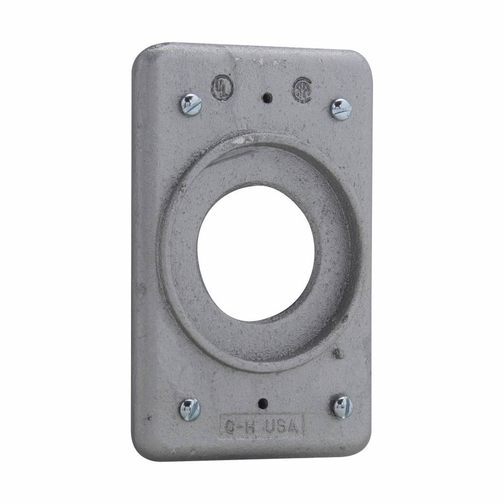 Crouse-Hinds DS21G Grounding Receptacle Electric Box Cover With Gasket, Feraloy Iron Alloy