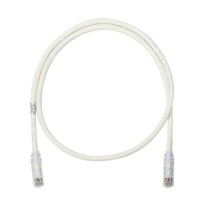 Panduit® NetKey® NK6APC1 CM/LSZH F/UTP Patch Cord With Modular Plugs on Each End, Cat 6a/Class EA, 26 AWG Stranded Copper Conductor, Modular Plug Connector, 1 ft L Cord, Off-White