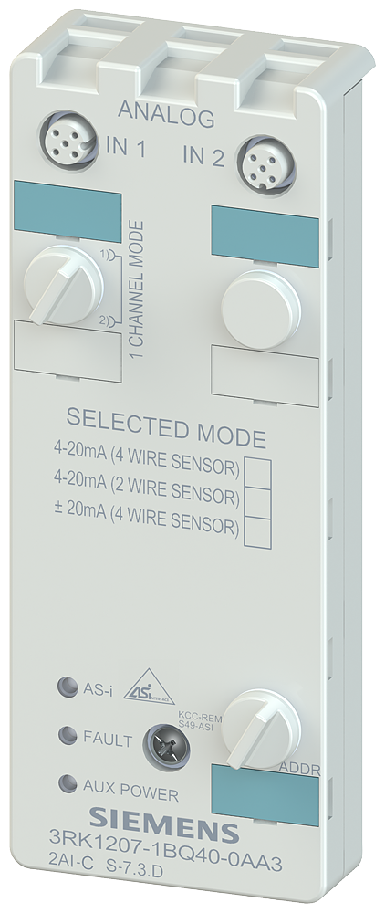 Siemens 3RK1207-1BQ40-0AA3 3S-I Compact Analog Input Module, 2 Inputs, 16 bit Resolution