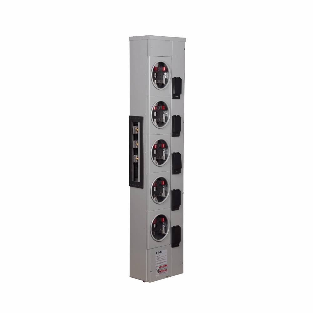 EATON 1MM512R 5-Socket Multiple Metering Meter Stack Module, 120/240 VAC, 125 A, 1 ph Phase, 4 Wires, NEMA 3R Enclosure