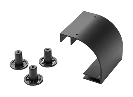 Hoffman LRD18BLK Radius Drop Kit, Aluminum, Black