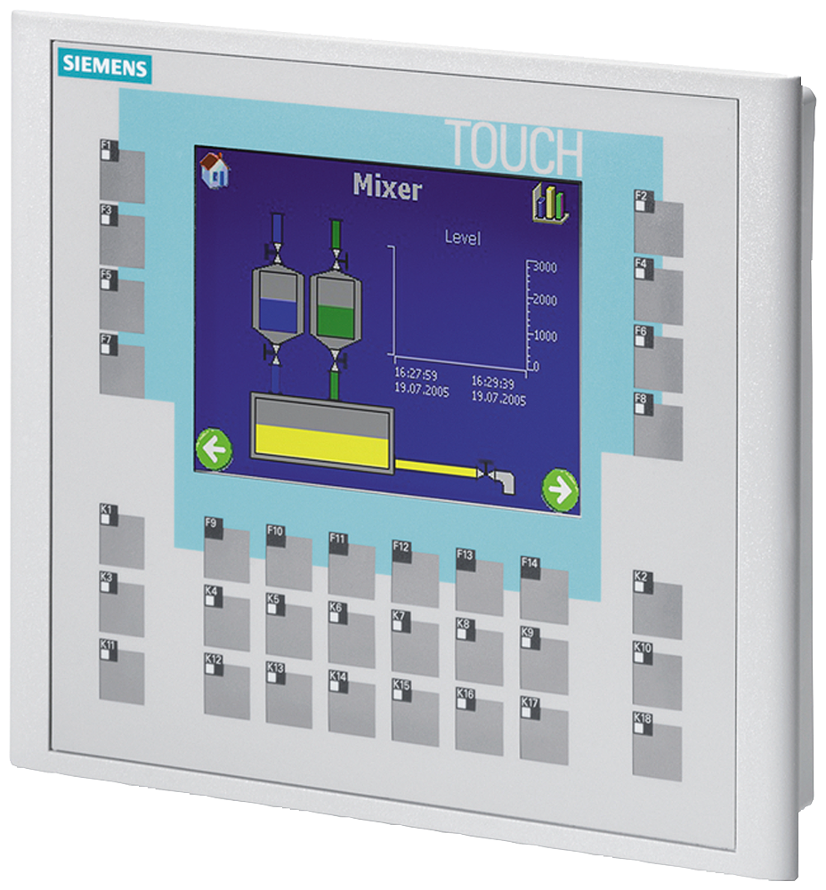 Siemens SIPLUS HMI 6AG16420DA014AX1 Operator Panel, 5.7 in STN Display, 32 Keys, 1 x RS422, 1 x RS485, 1 x RJ45 Ethernet