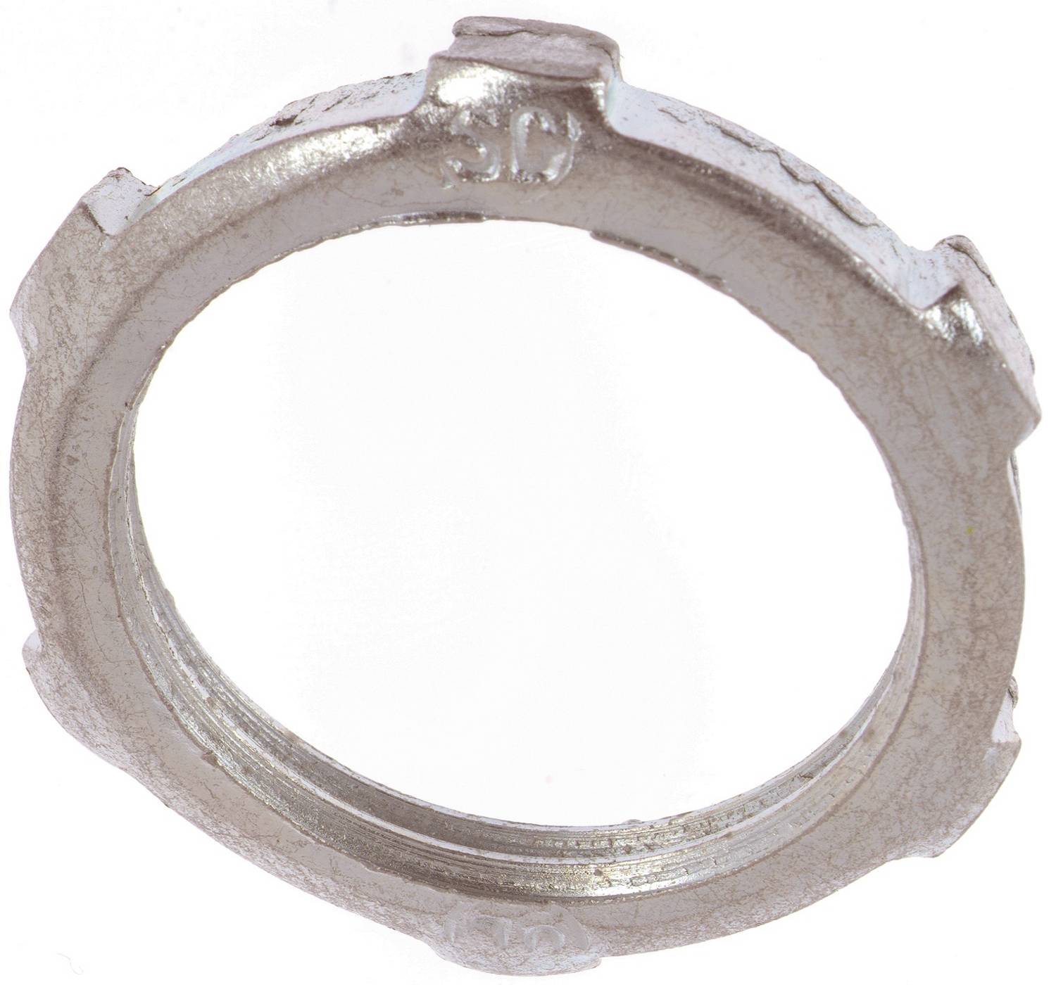 Steel City® LN101-10 Conduit Locknut, 1/2 in, For Use With Rigid/IMC Conduit, Steel, Zinc Plated