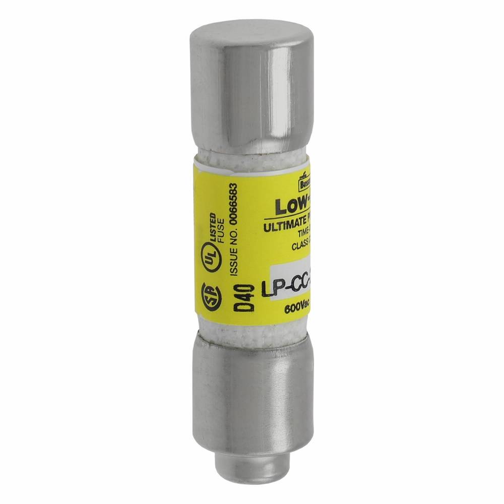Bussmann Low-Peak™ LP-CC-2-1/2 Current Limiting Time Delay Fuse, 2.5 A, 600 VAC/300 VDC, 200/20 kAIC Interrupt, CC Class, Cartridge Body