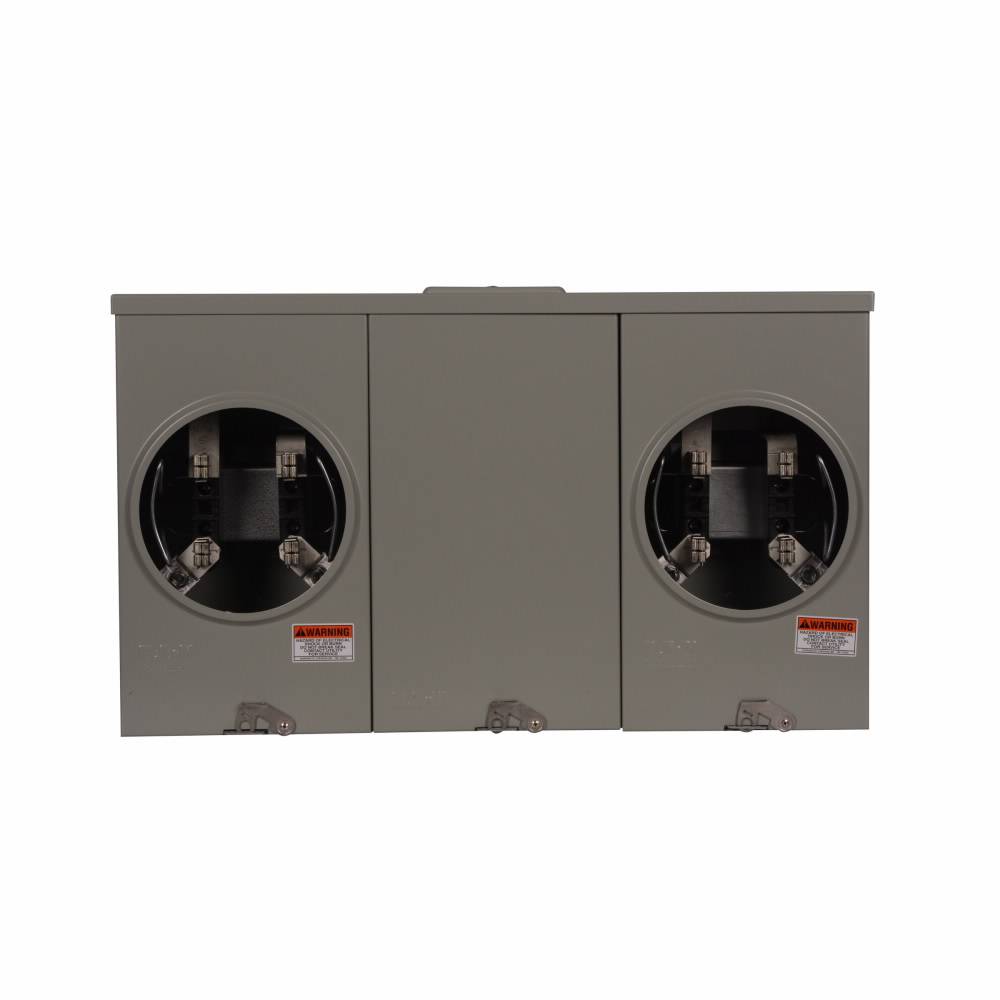 EATON Cutler-Hammer 1009613CH 3-Wire 2-Position Resi Raceway Open Trough Provision Single Meter Socket With Horn Bypass, 600 VAC, 200 A, 1 Phase