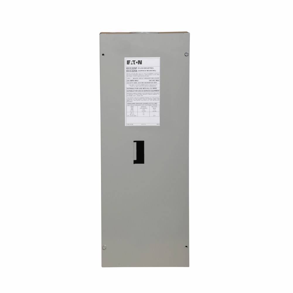 EATON ECC225S Circuit Breaker Enclosure, 24-1/2 in L x 9 in W x 5 in H, NEMA 1 NEMA Rating