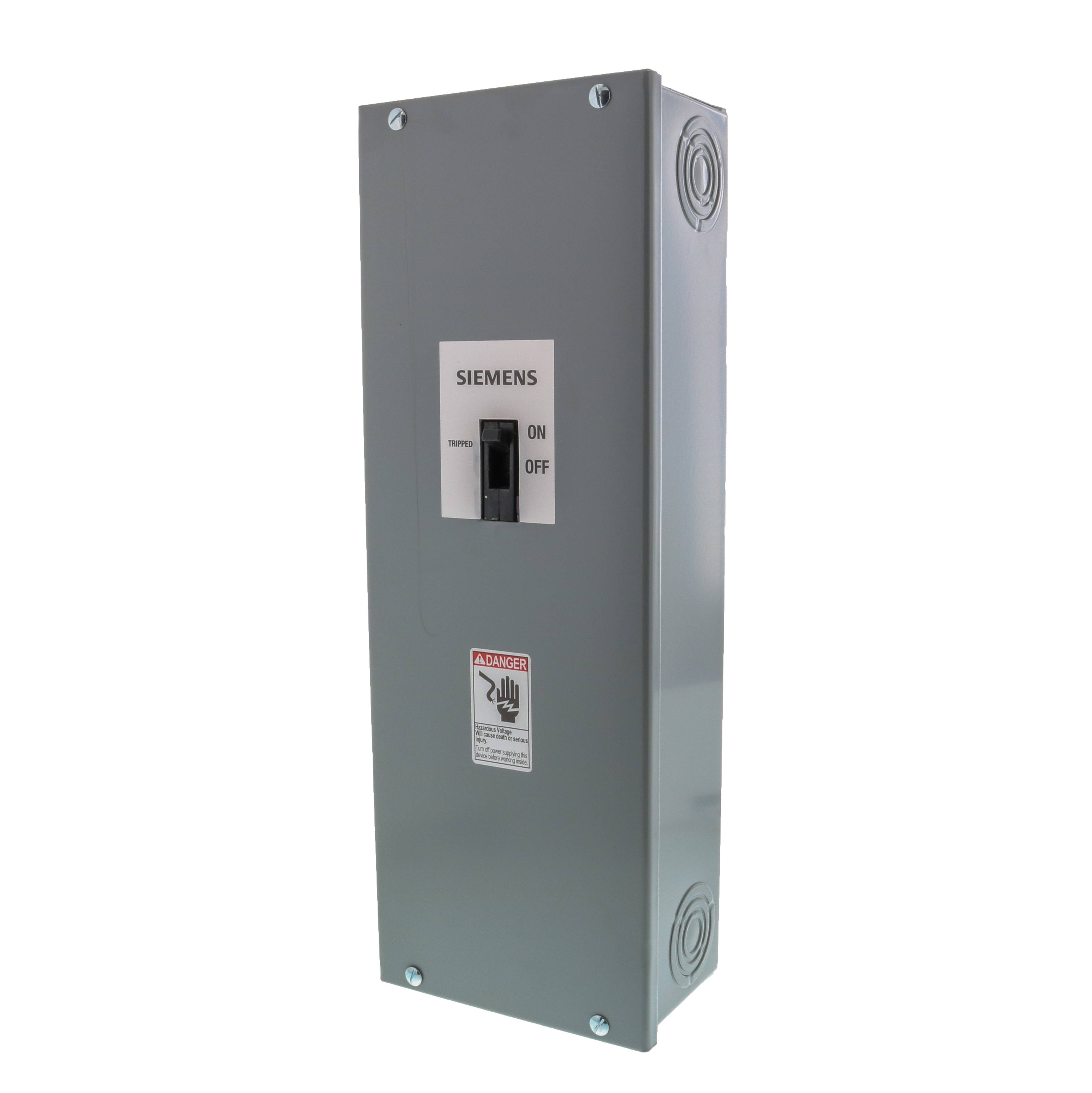Siemens Sentron™ CED6N1S Type ED Circuit Breaker Enclosure, 7-19/32 in W x 5-7/64 in D x 21-15/32 in H, NEMA 12, Steel