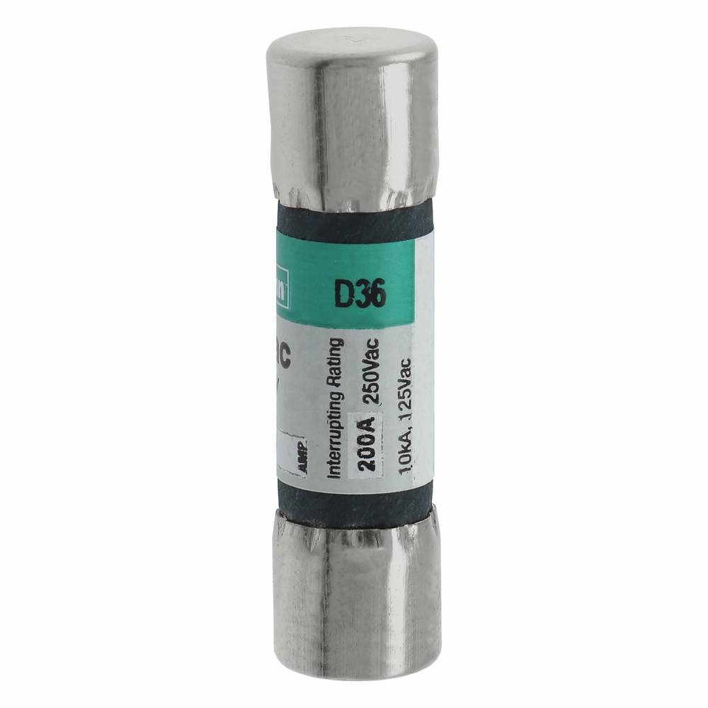 Bussmann Fusetron™ FNM-10 Low Voltage Supplemental Time Delay Midget Fuse, 10 A, 250 VAC, 200 A Interrupt, Class: Supplemental, Cartridge Body