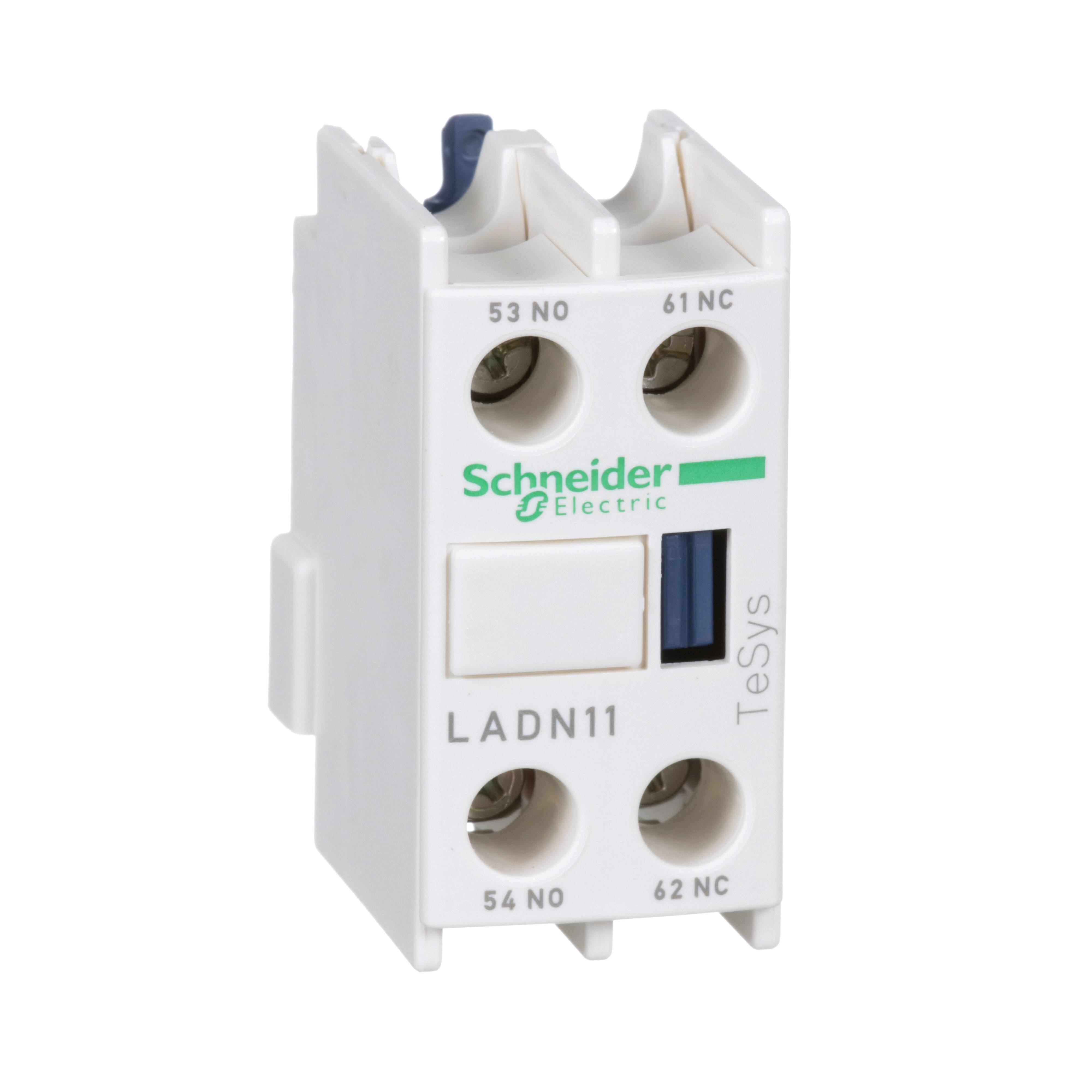 Schneider Electric TeSys™ D LADN11 Auxiliary Contact Block, 690 VAC, 10 A, 2 Contacts